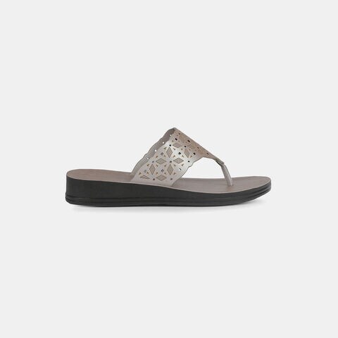 Bata Gunmetal Thong For Women